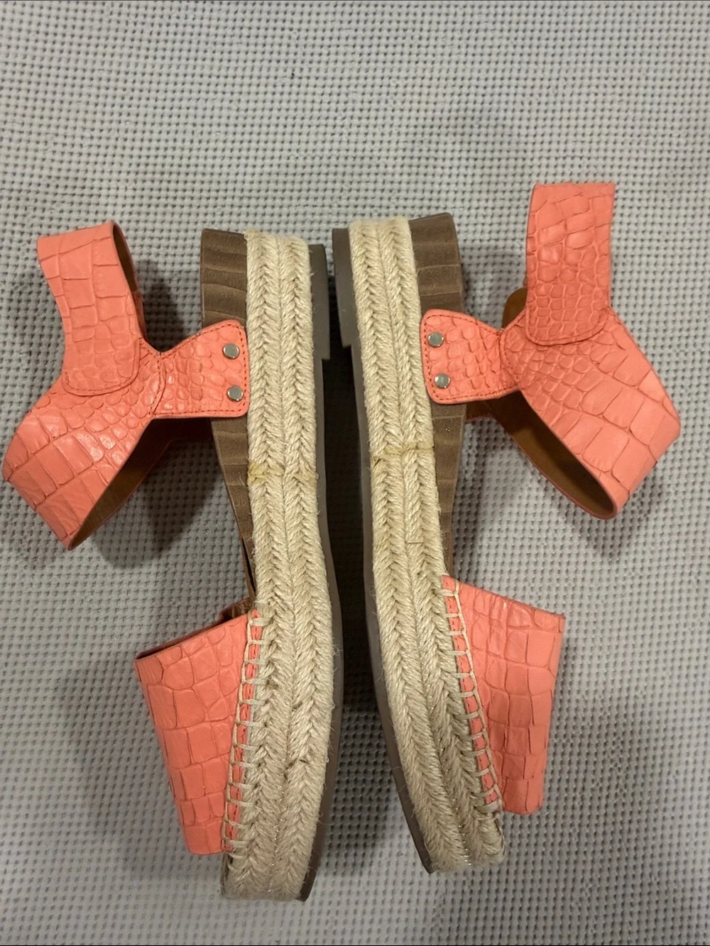 Franco Sarto Coral Textured Espadrille Wedge Sandals - Women